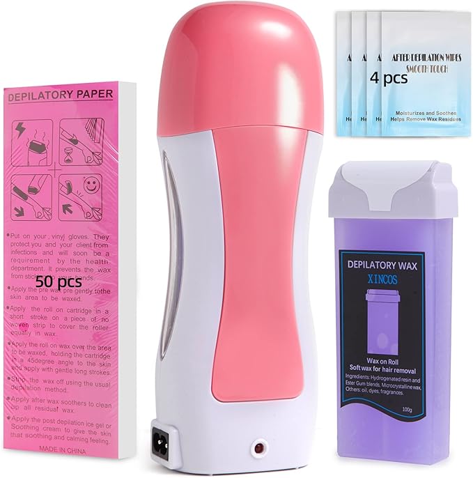 3-in-1 Depilatory Wax Heater & Roll-On Epilator