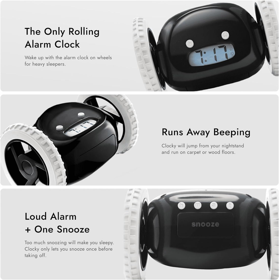 Clocky™ - Alarm Clock that Runs Away